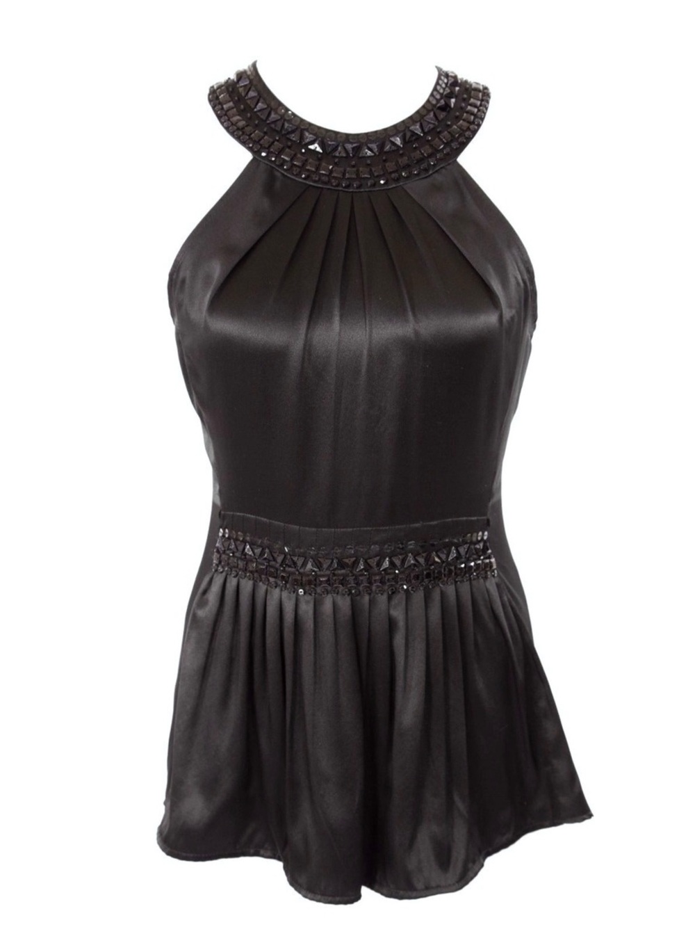 $348 BCBGMAXAZRIA 100% Silk Dress Decorative Details Dress Size 2